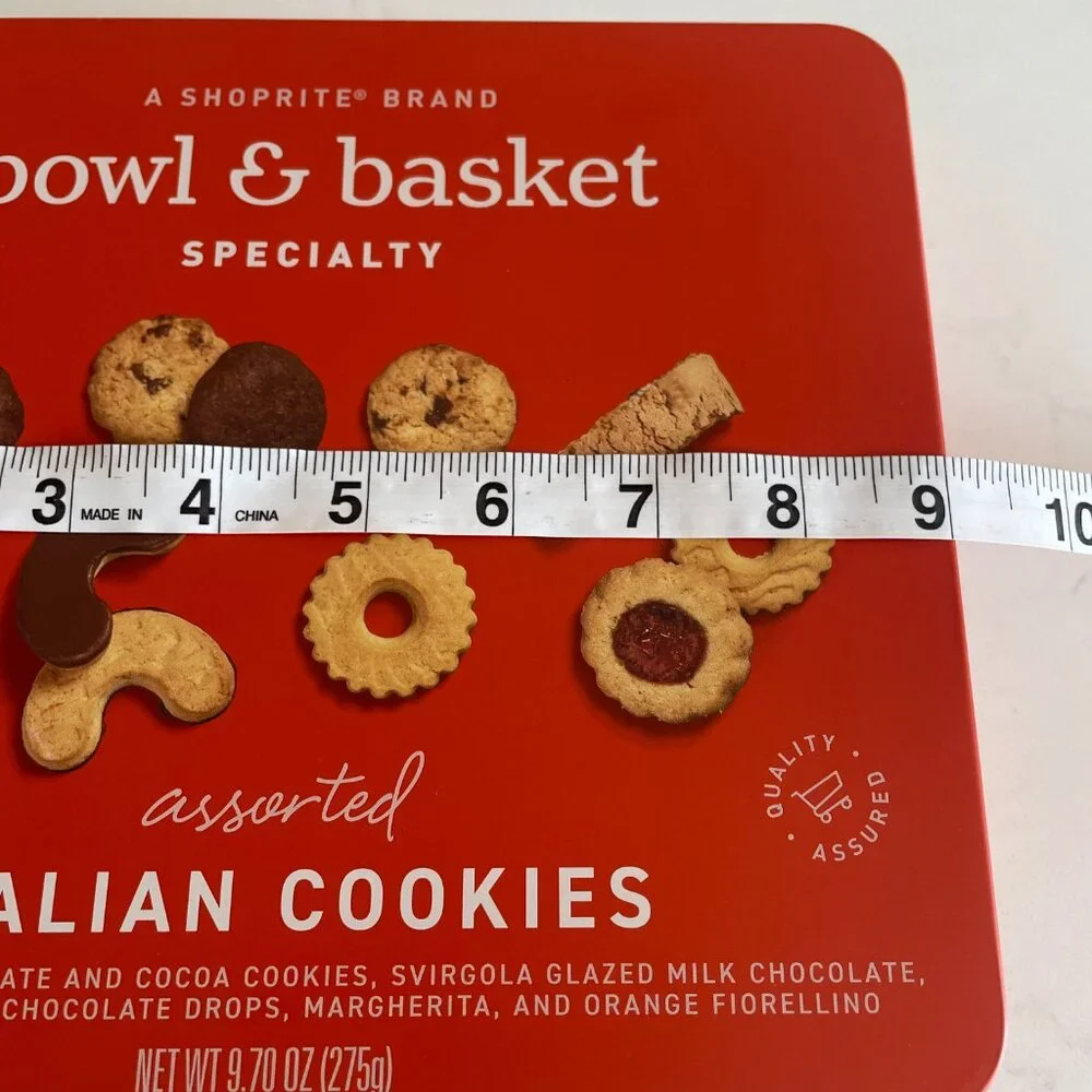 Empty Large Italian Cookie Candy Tin Rectangular Shape
